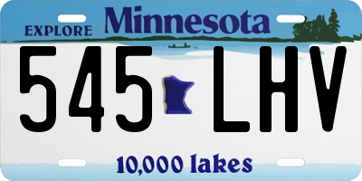 MN license plate 545LHV