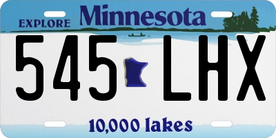 MN license plate 545LHX