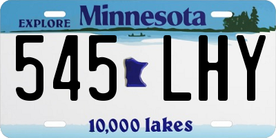 MN license plate 545LHY