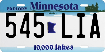 MN license plate 545LIA