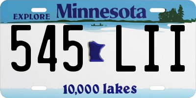 MN license plate 545LII