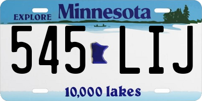 MN license plate 545LIJ