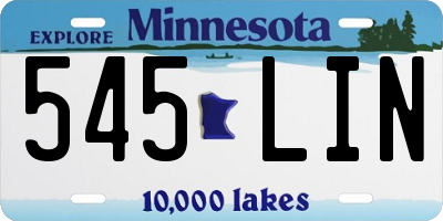 MN license plate 545LIN