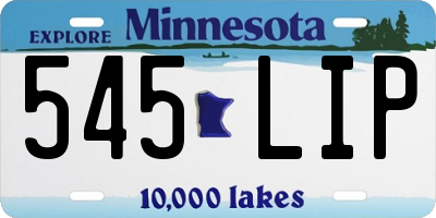 MN license plate 545LIP