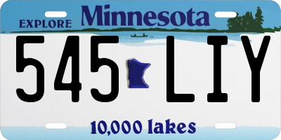 MN license plate 545LIY