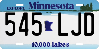 MN license plate 545LJD