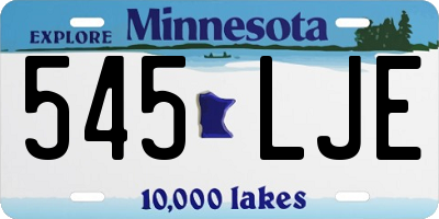 MN license plate 545LJE
