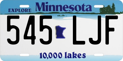 MN license plate 545LJF