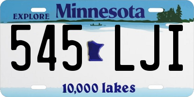 MN license plate 545LJI