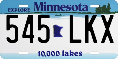 MN license plate 545LKX