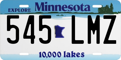 MN license plate 545LMZ