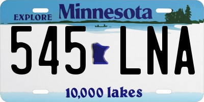 MN license plate 545LNA