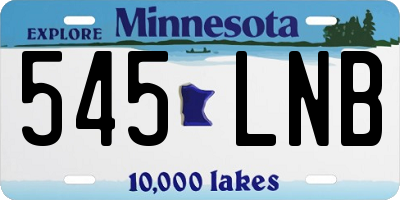 MN license plate 545LNB