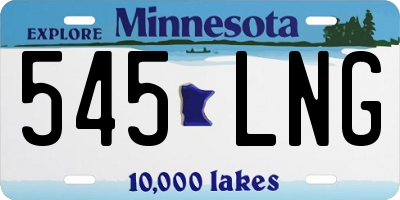 MN license plate 545LNG
