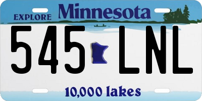 MN license plate 545LNL