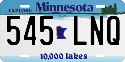 MN license plate 545LNQ