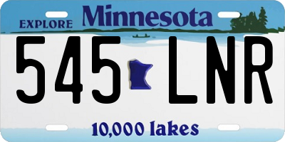 MN license plate 545LNR