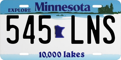 MN license plate 545LNS