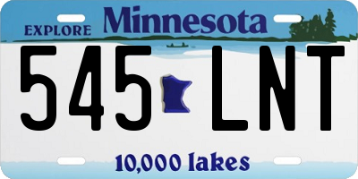 MN license plate 545LNT