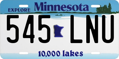 MN license plate 545LNU