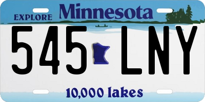 MN license plate 545LNY