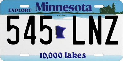 MN license plate 545LNZ