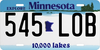 MN license plate 545LOB