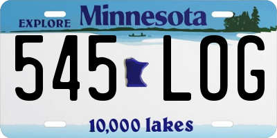 MN license plate 545LOG