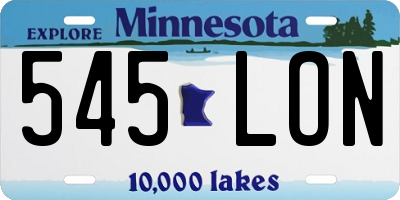 MN license plate 545LON