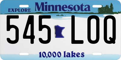 MN license plate 545LOQ