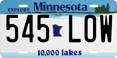 MN license plate 545LOW