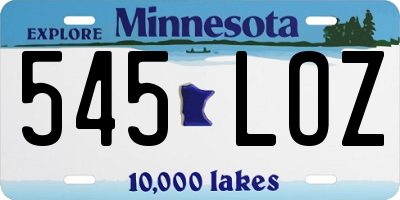 MN license plate 545LOZ