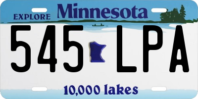 MN license plate 545LPA