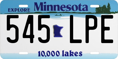 MN license plate 545LPE