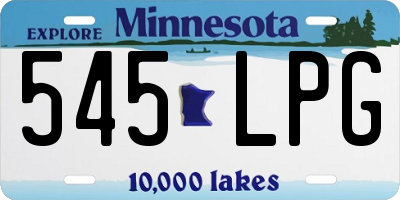 MN license plate 545LPG