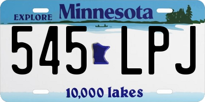 MN license plate 545LPJ