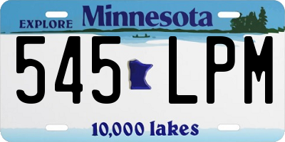 MN license plate 545LPM
