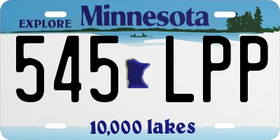 MN license plate 545LPP