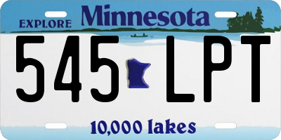 MN license plate 545LPT