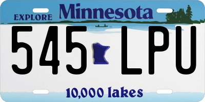 MN license plate 545LPU