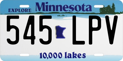 MN license plate 545LPV