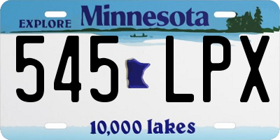 MN license plate 545LPX