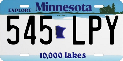 MN license plate 545LPY