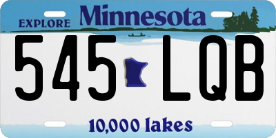 MN license plate 545LQB