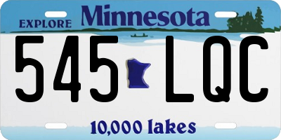 MN license plate 545LQC