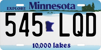 MN license plate 545LQD