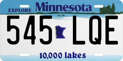 MN license plate 545LQE