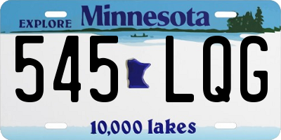 MN license plate 545LQG