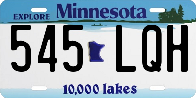 MN license plate 545LQH