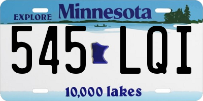 MN license plate 545LQI